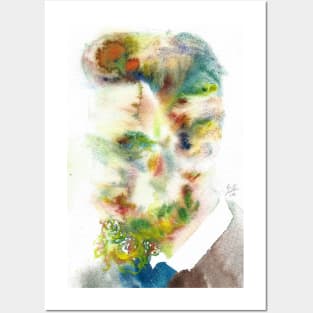 RAINER MARIA RILKE - watercolor portrait .1 Posters and Art